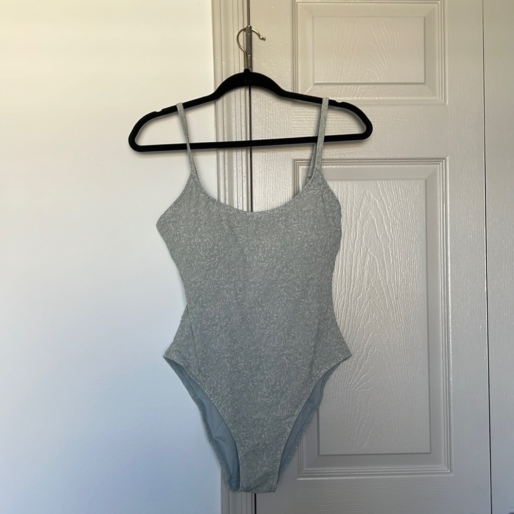 Seafoam Green One-Piece Swimsuit, Textured, Andie